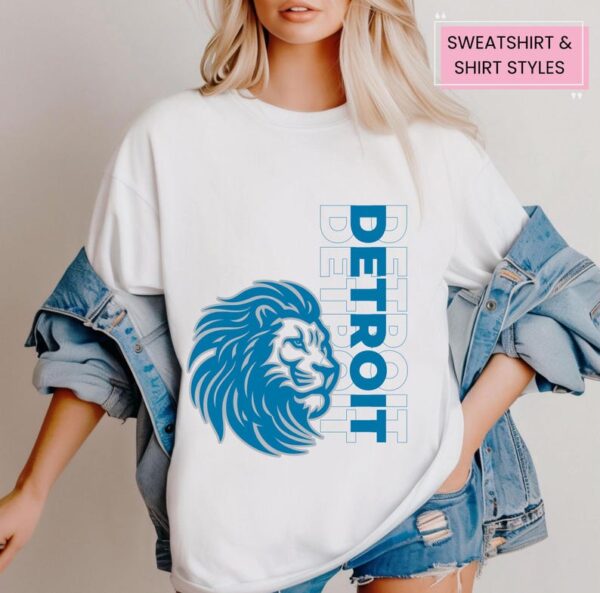Feye Shop Detroit Football Shirt Vintage Lions Sweatshirt Detroit 313 Football Crewneck Lions Clothing Detroit Football All Grit Sweatshirt Gift