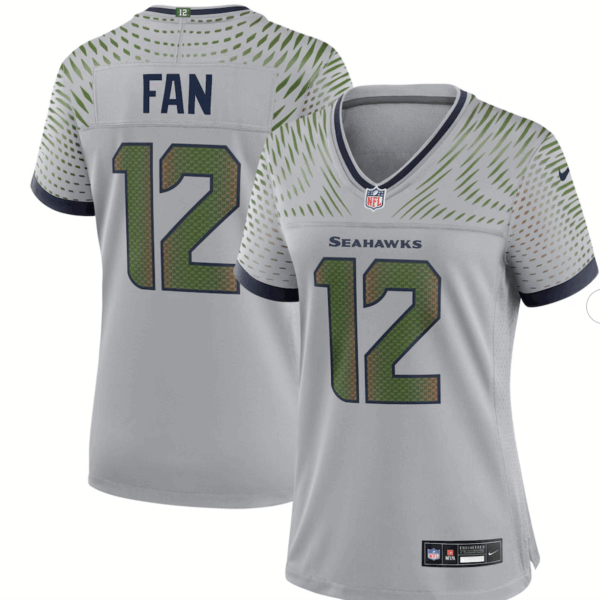 12s Seattle Seahawks Nike Women's 2025 Rivalries Collection Game Jersey - Wolf Gray