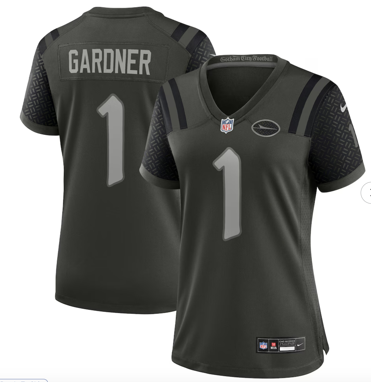 Ahmad Sauce Gardner New York Jets Nike Women's 2025 Rivalries Collection Game Jersey - Gotham Green