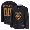 Florida Panthers Fanatics 2024 Military Appreciation Custom Practice Jersey - Black