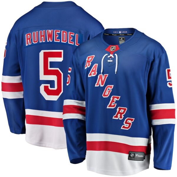 Chad Ruhwedel New York Rangers Fanatics Home Premier&nbsp;Breakaway Player Jersey - Blue