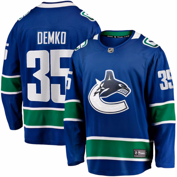 Thatcher Demko Vancouver Canucks Fanatics Home Breakaway Jersey - Blue