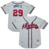 John Smoltz Atlanta Braves Mitchell & Ness 1995 Throwback Authentic Jersey - Gray