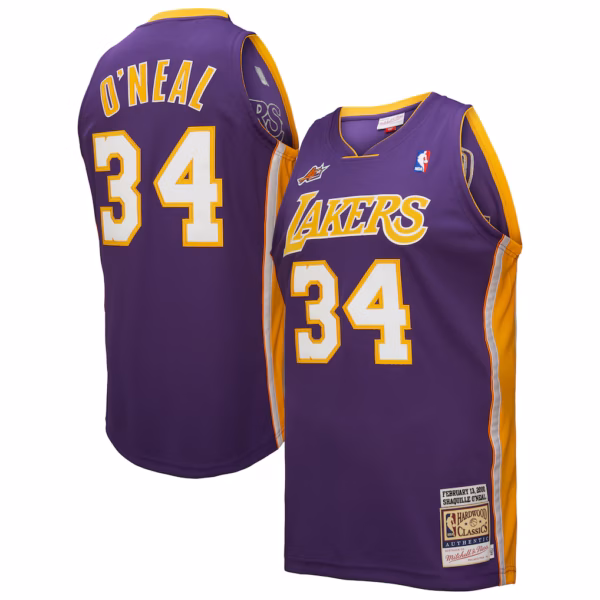 Shaquille O'Neal Los Angeles Lakers Mitchell & Ness 2000 NBA All-Star Game Authentic Jersey - Purple