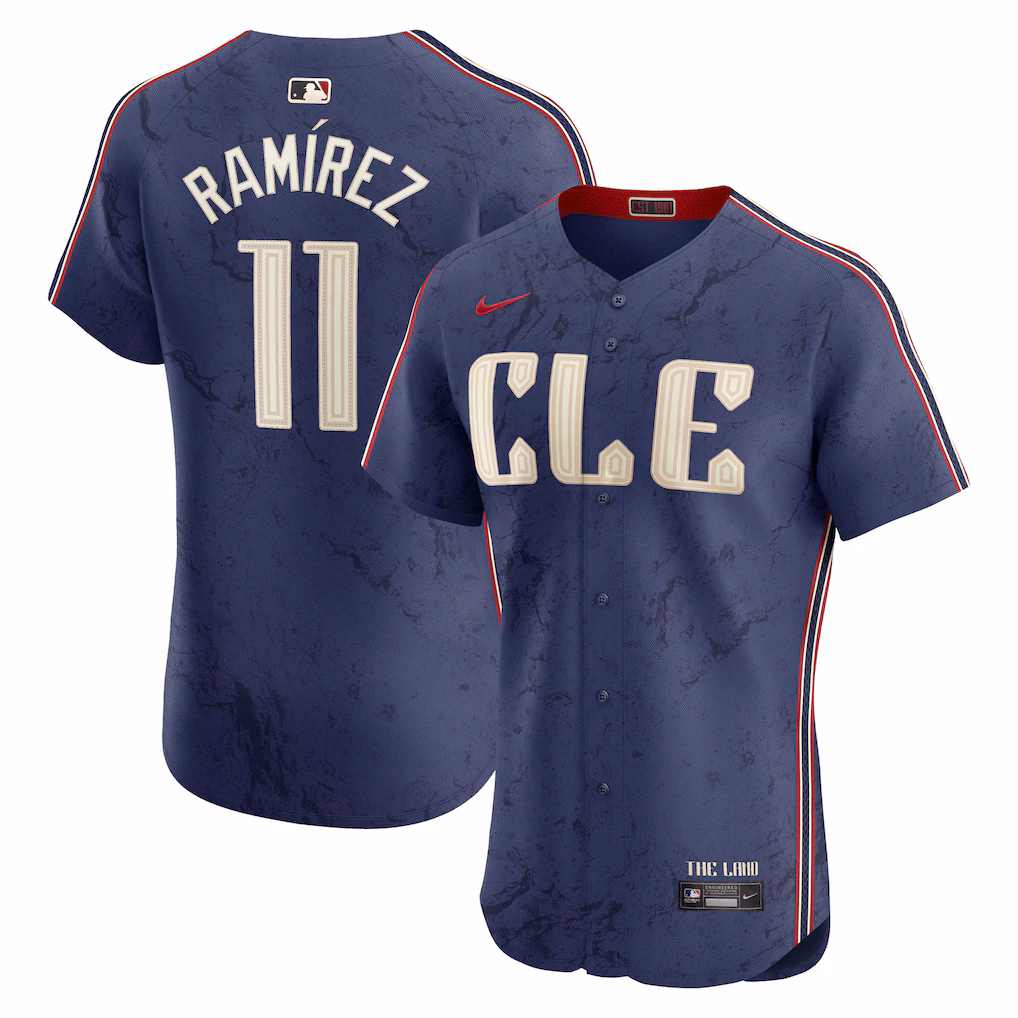 José Ramírez Cleveland Guardians Nike City Connect Elite Jersey - Navy