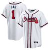 Atlanta Braves Nike #1 Dad Home  Jersey - White