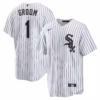 Chicago White Sox Nike #1 Groom Home  Jersey - White