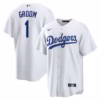 Los Angeles Dodgers Nike #1 Groom Home  Jersey - White