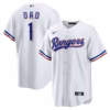 Texas Rangers Nike #1 Dad Home  Jersey - White