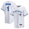 Toronto Blue Jays Nike #1 Groom Home  Jersey - White