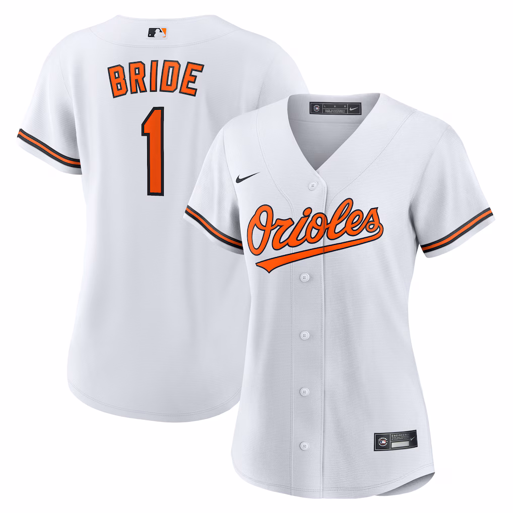 Baltimore Orioles Nike Women's #1 Bride Home Jersey - White