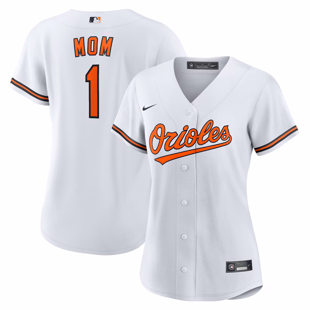 Baltimore Orioles Nike Women's #1 Mom Home Jersey - White