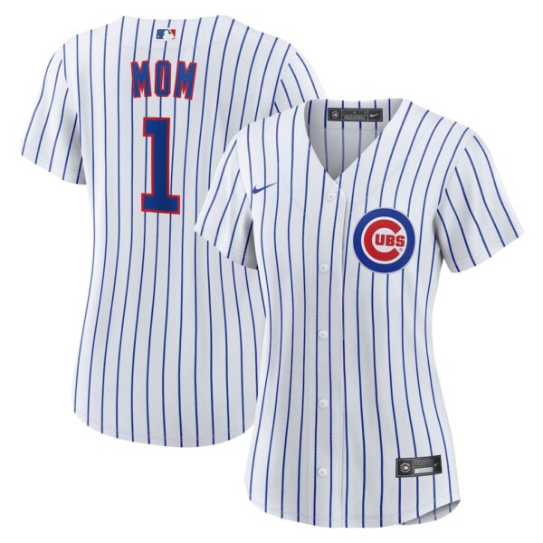 Chicago Cubs Nike Women's #1 Mom Home  Jersey - White