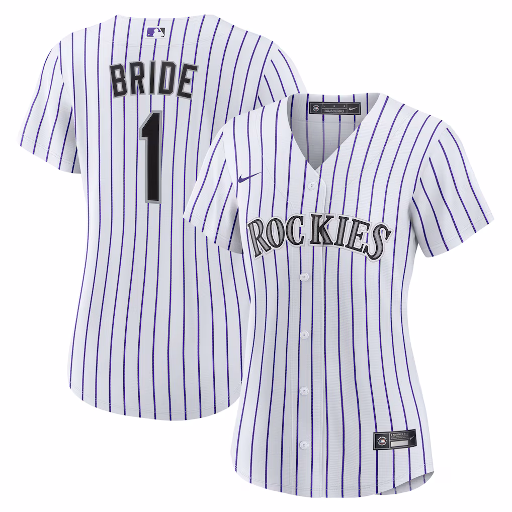 Colorado Rockies Nike Women's #1 Bride Home Jersey - White