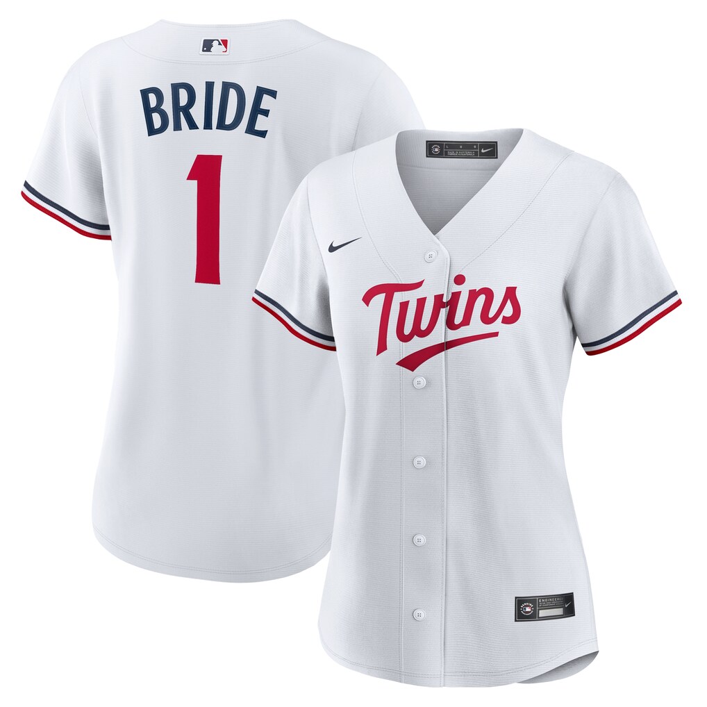 Minnesota Twins Nike Women's #1 Bride Home Jersey - White
