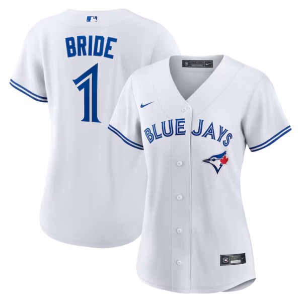 Toronto Blue Jays Nike Women's #1 Bride Home  Jersey - White