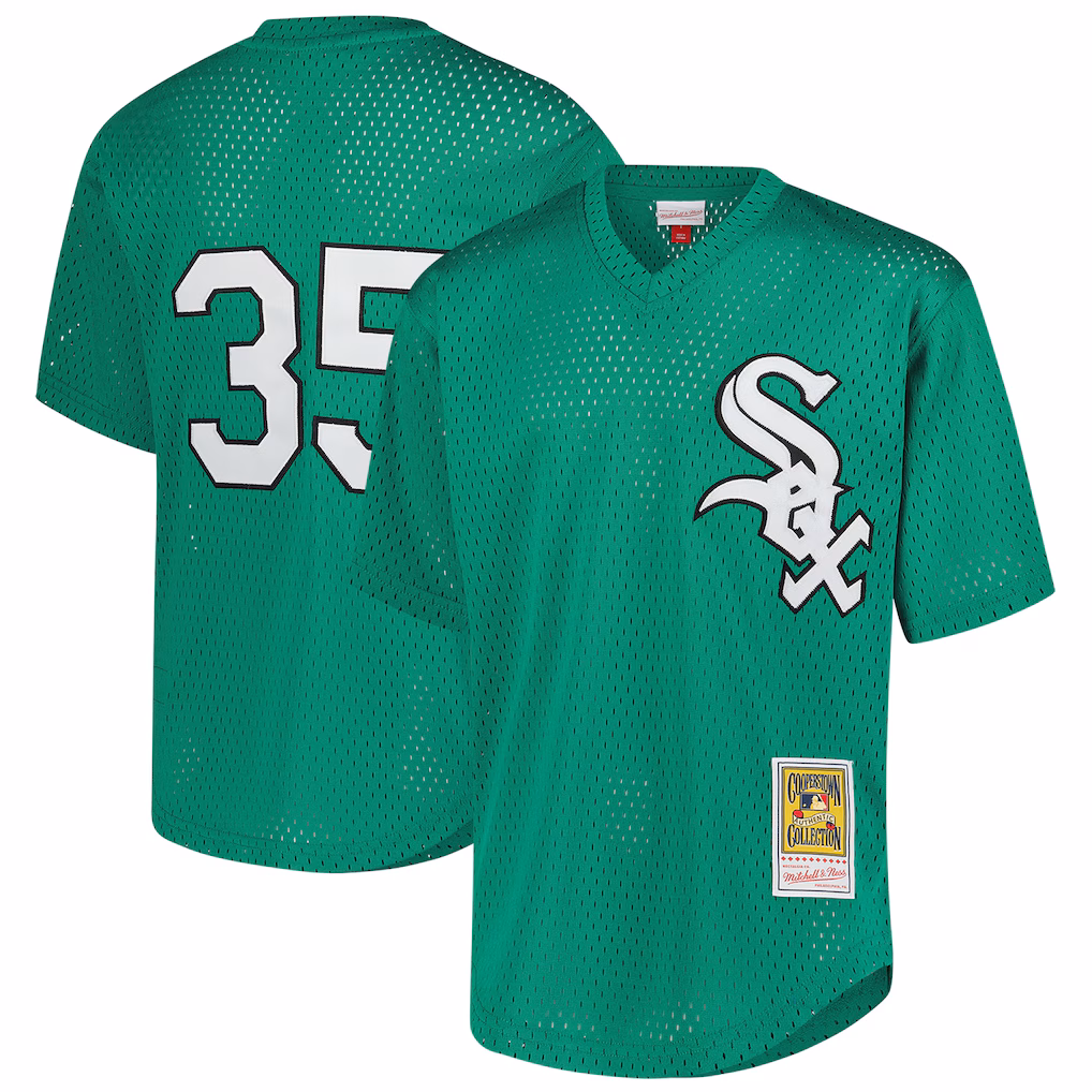 Frank Thomas Chicago White Sox Mitchell & Ness Youth Cooperstown Collection Mesh Batting Practice Jersey - Green