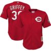Ken Griffey Jr. Cincinnati Reds Mitchell & Ness Youth Cooperstown Collection Mesh Batting Practice Jersey - Red
